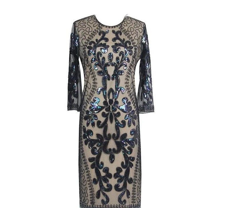 Aftenkjole I Beige Gatsby-Stil