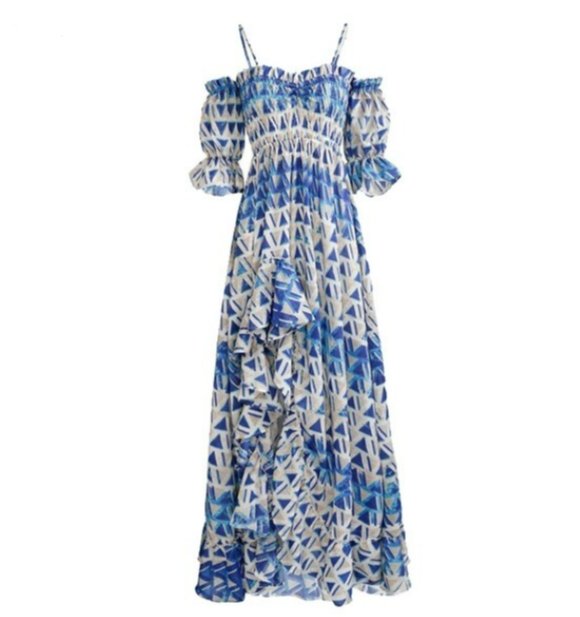 Blå Vintage Aftenkjole