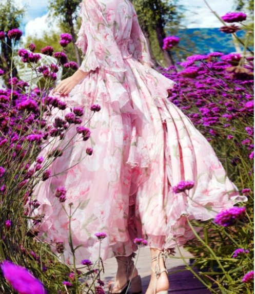 Vintage Pink Blondekjole