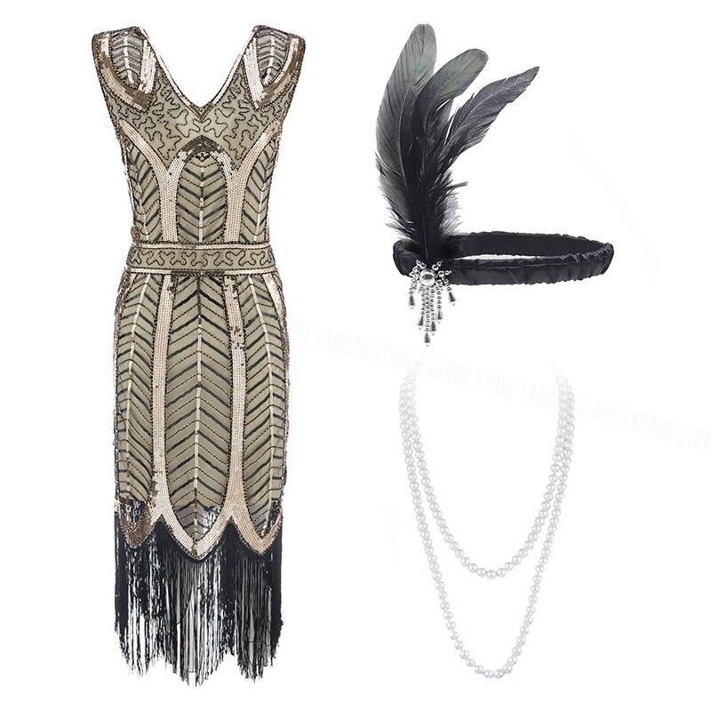 20'er 30'er Kjole Beige