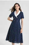 Vintage Polka Dot Lige Kjole