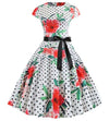 Vintage Poppies Flared Kjole