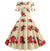 Vintage Gule Blomster Flared Kjole