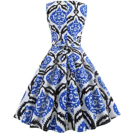 50'er Sort Og Blå Kjole