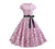 Forårs Vintage Pink Flared Kjole