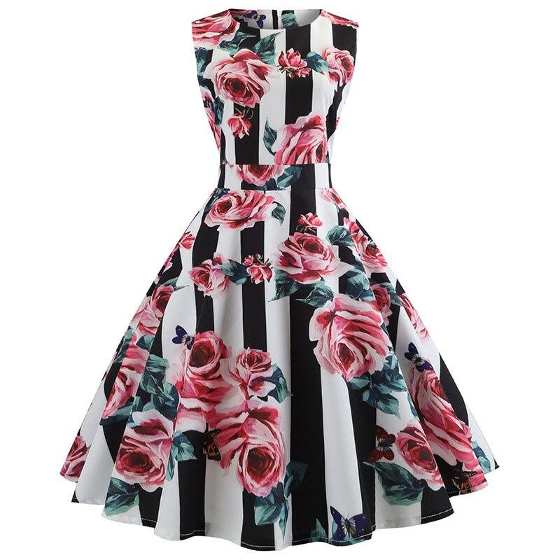 Vintage Roses Flared Kjole