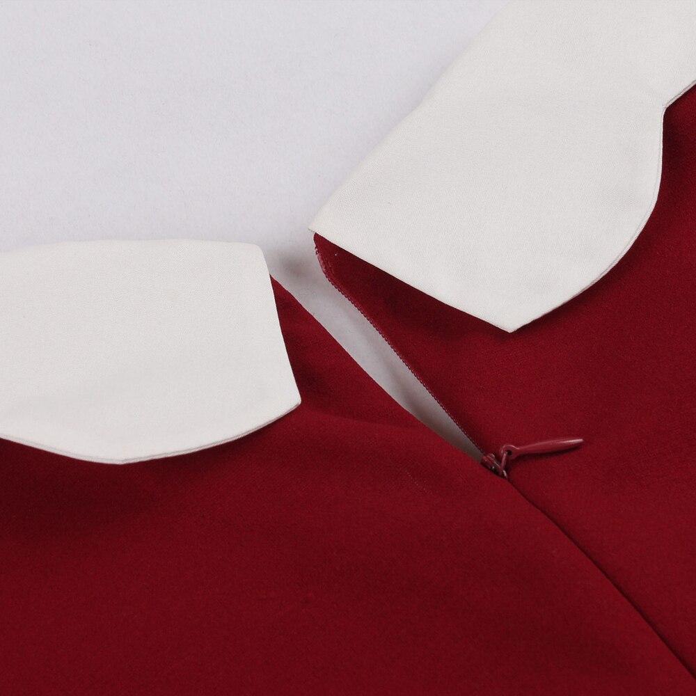 Rød Halvtredser Kjole Peter Pan Krave