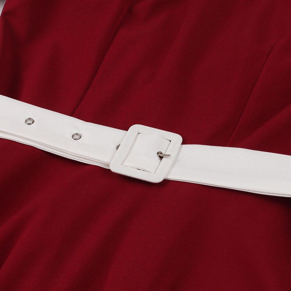 Rød Halvtredser Kjole Peter Pan Krave