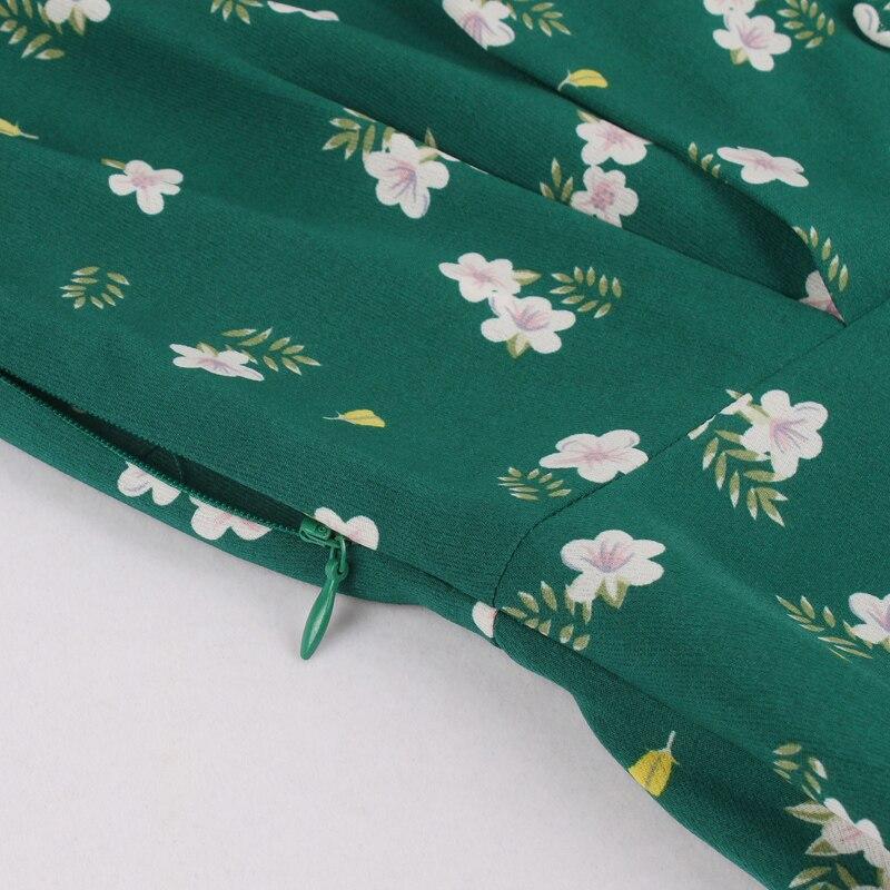 50'er Skede Kjole Grøn