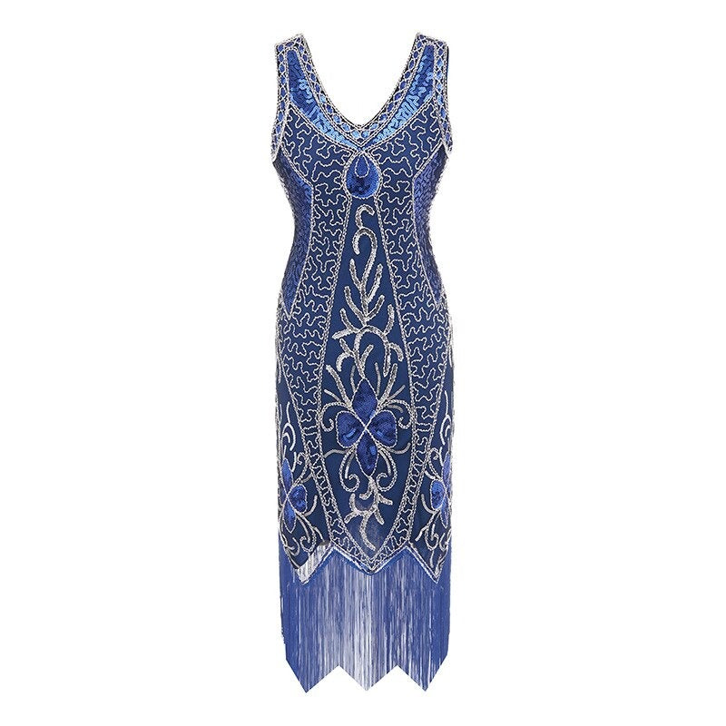 Gatsby Kjole - Charleston Blue