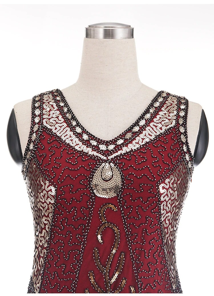 Gatsby Kjole - Rød Charleston