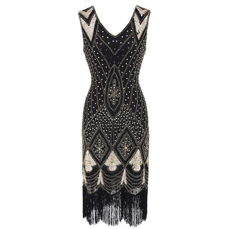 Gatsby Chic Sort Kjole