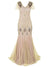 Elfenbensfarvet Haute Couture Lang Gatsby-Kjole