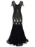 Sort Og Guld Lang Haute Couture Gatsby-Kjole