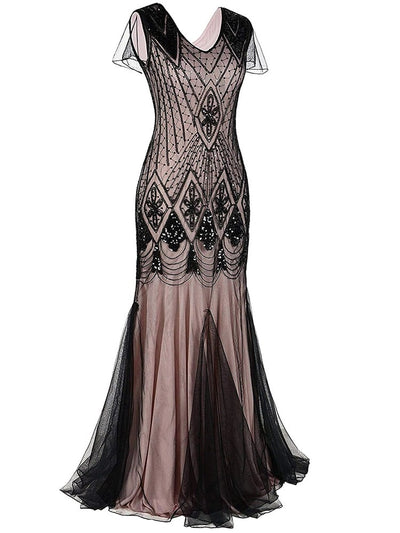 Pink Haute Couture Lang Gatsby-Kjole