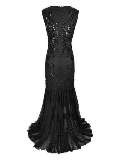 Lang Gatsby-Kjole - Retro Chic Sort
