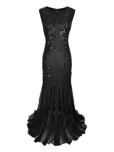 Lang Gatsby-Kjole - Retro Chic Sort