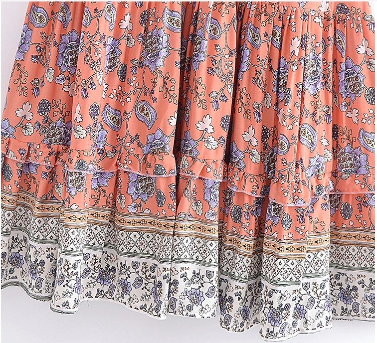 70'er Hippie Kjole Pink