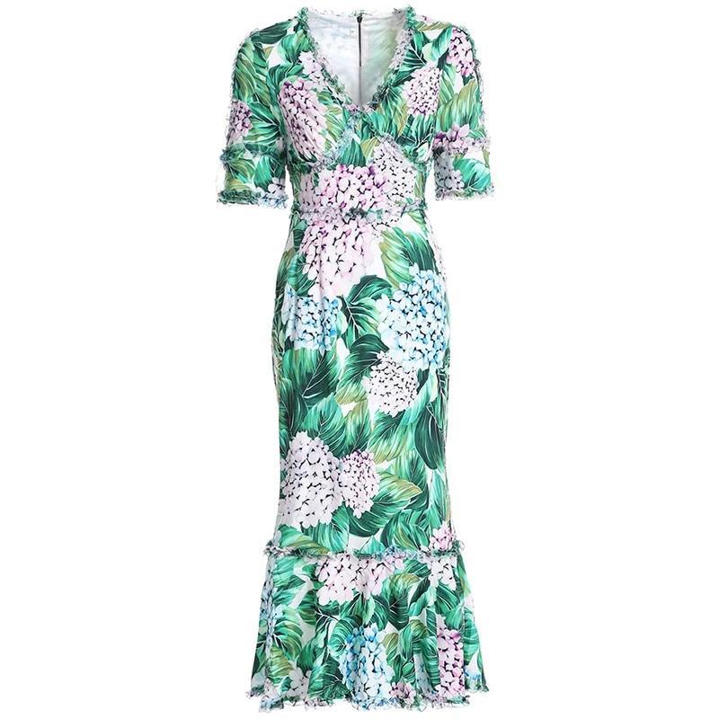 Vintage Print Kjole