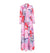 Vintage Pink Blomstret Lang Kjole