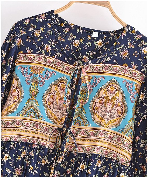 Vintage 70'er Lang Kjole