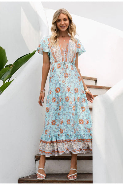 Vintage Bohemian Lang Kjole