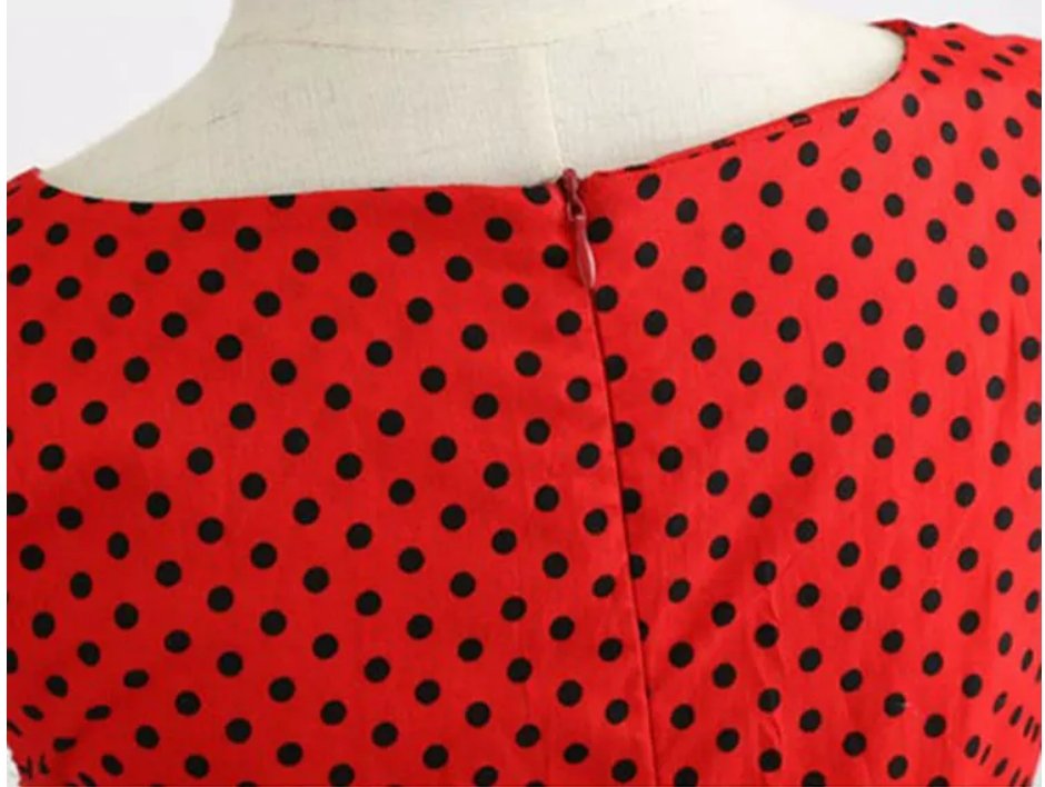 Rød 50'er Pin Up Kjole