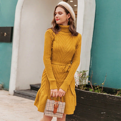 Vintage Mønster Sweater Kjole