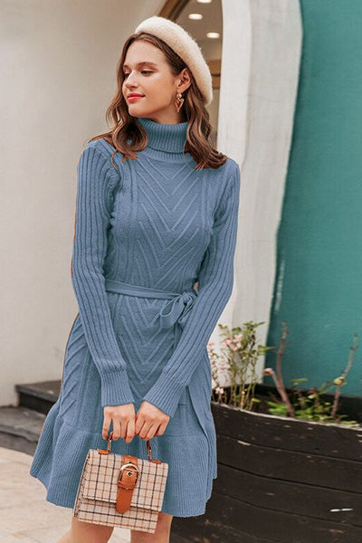 Vintage Mønster Sweater Kjole