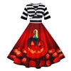 Retro Halloween Kjole Bourgogne