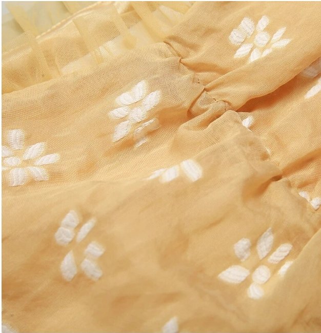 Retro Modekjole 1940'erne Gul