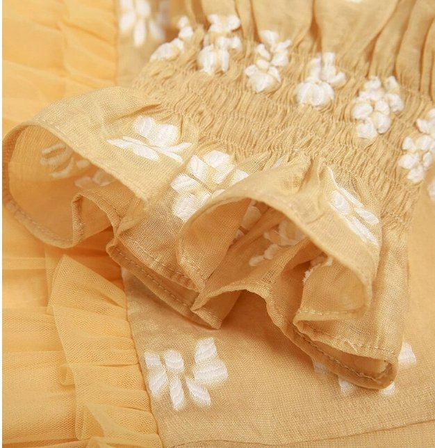 Retro Modekjole 1940'erne Gul