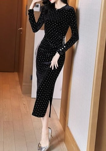 Retro Mode Sort Kjole Fra 1940'erne