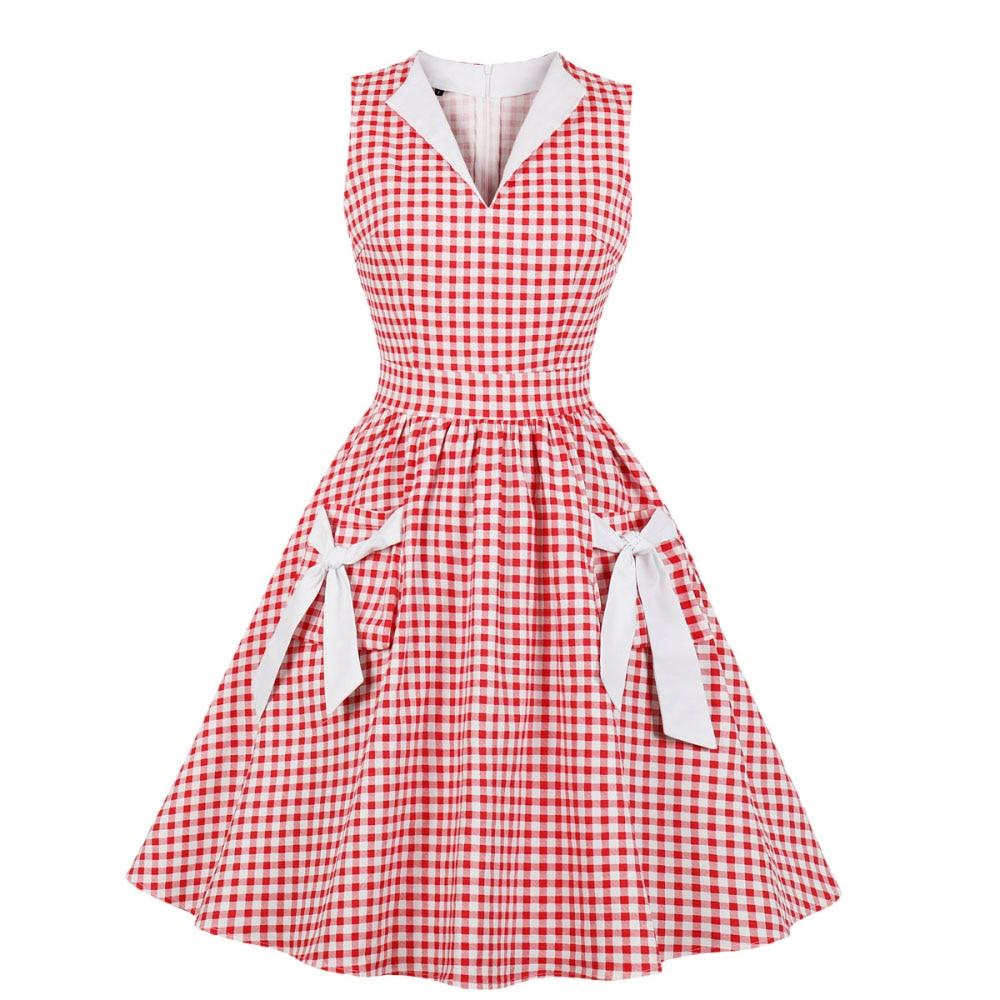 Rockabilly Gingham Kjole