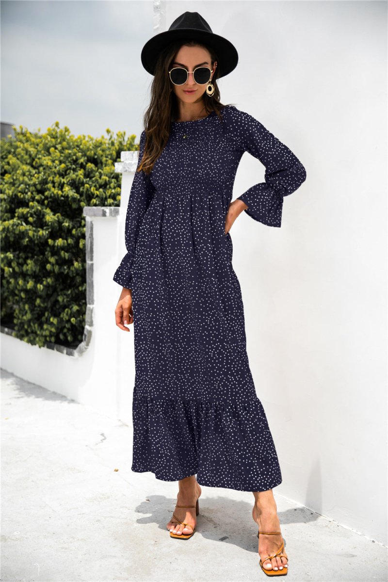 Blå Halvfjerdser Kjole