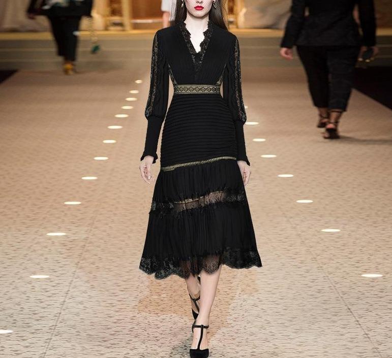 40'er New York Style Kjole Sort