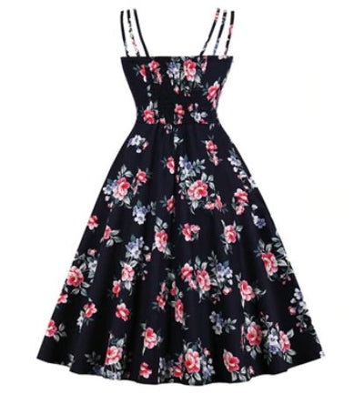 Vintage Stil Kjole Plus Størrelse Blomster