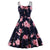 Vintage Style Plus Size Åben Blomsterkjole