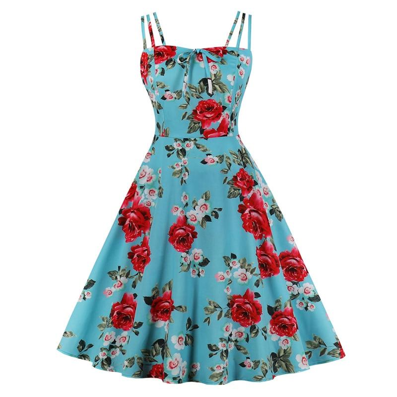 Plus Size Vintage Style Dress Roses