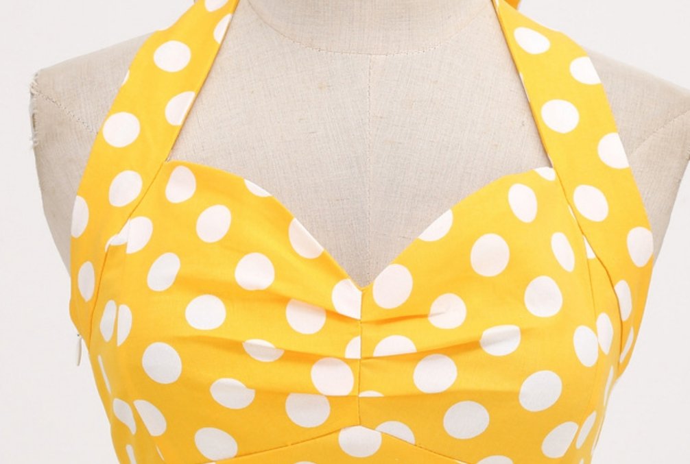 50'er Swingkjole Med Bar Skulder