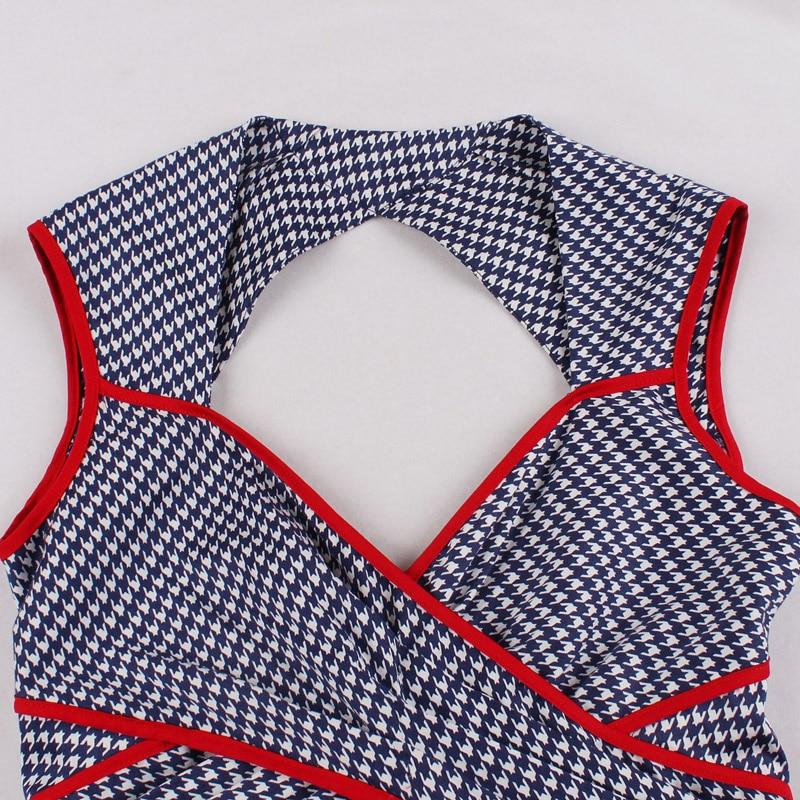 Blå Vintage Forklædekjole