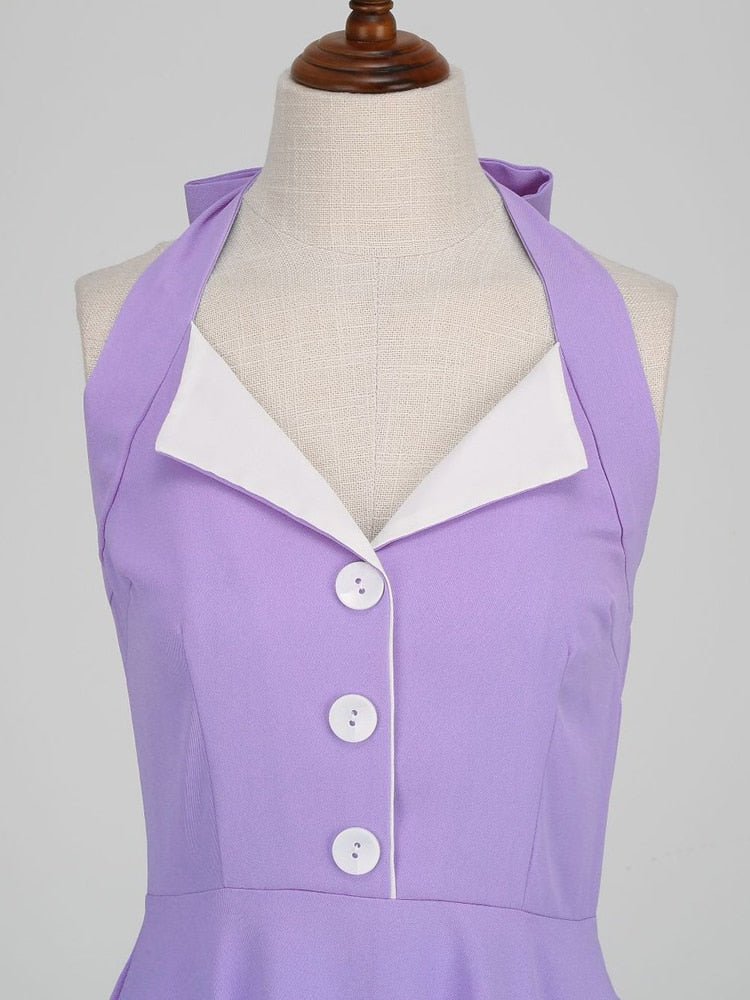Vintage 60'er Pin Up Kjole Mauve