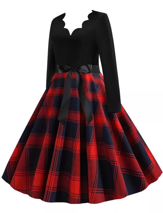 Vintage Efterår Tunika Kjole