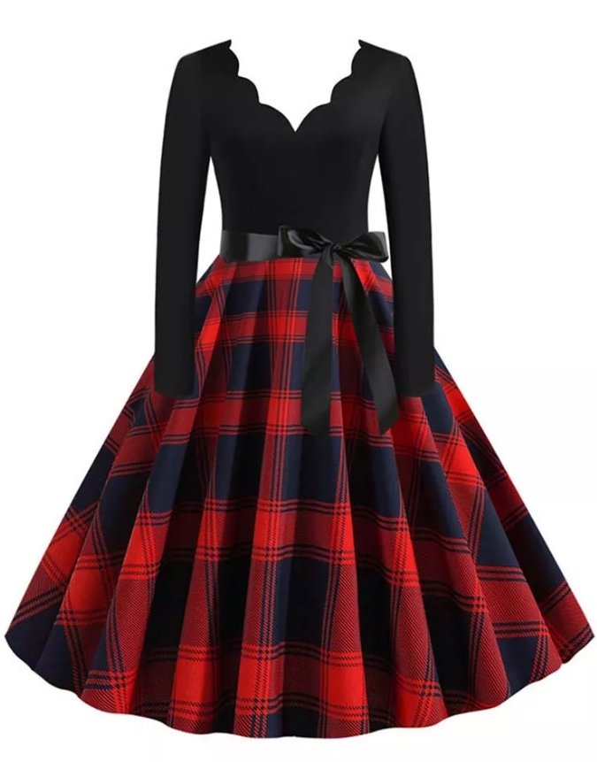 Vintage Efterår Tunika Kjole