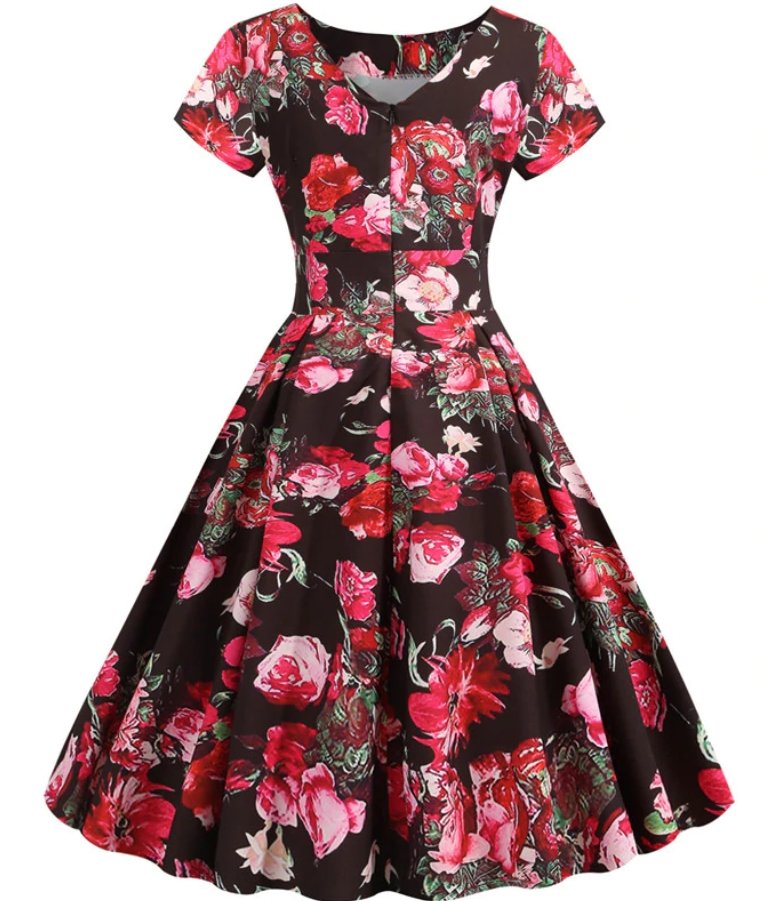 Vintage Sommer Tunika Kjole