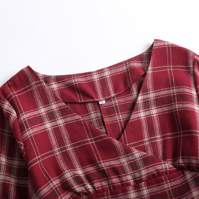 Vintage 3/4 Burgundy Kjole 1960