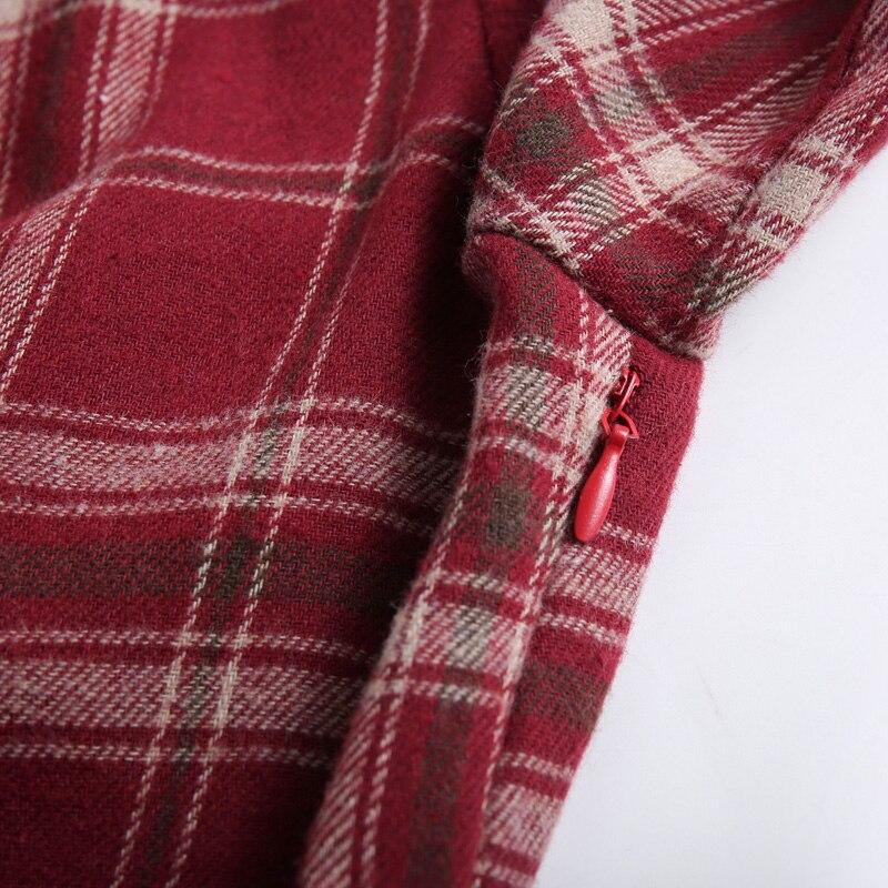 Vintage 3/4 Burgundy Kjole 1960