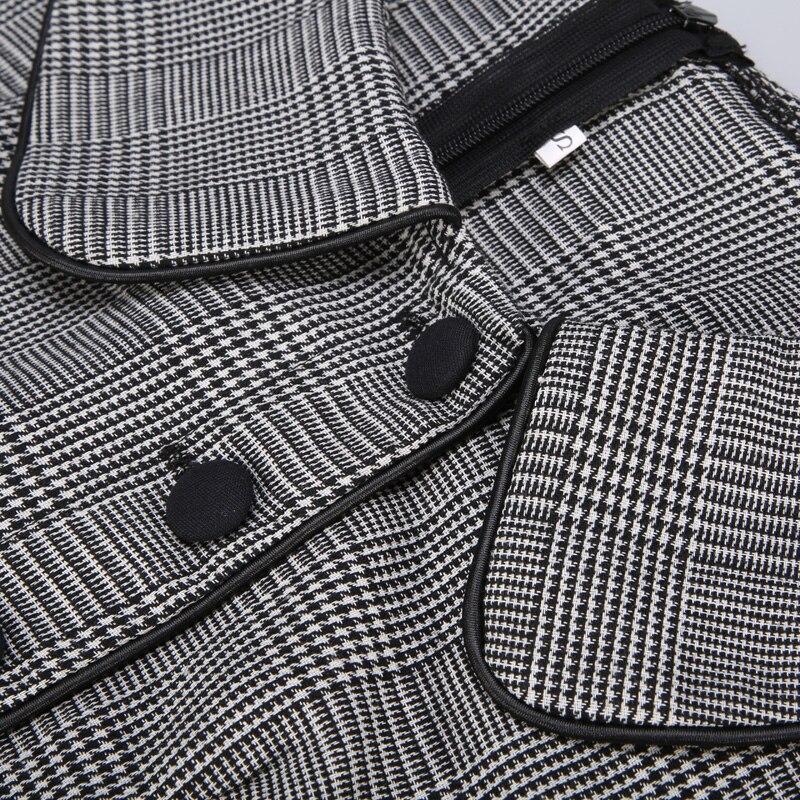 Vintage 50'er Kjole Grå Korte Ærmer