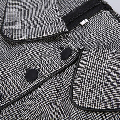 Vintage 50'er Kjole Grå Korte Ærmer