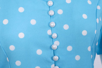 Vintage 50'er Sky Polka Dot Kjole